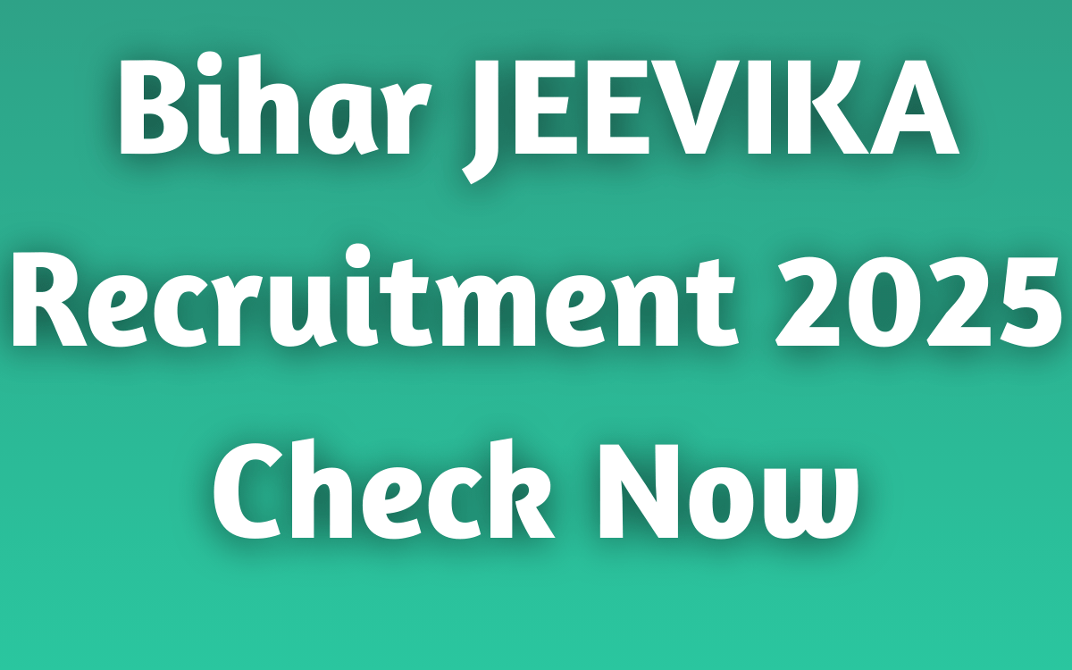 Bihar JEEVIKA Recruitment 2025