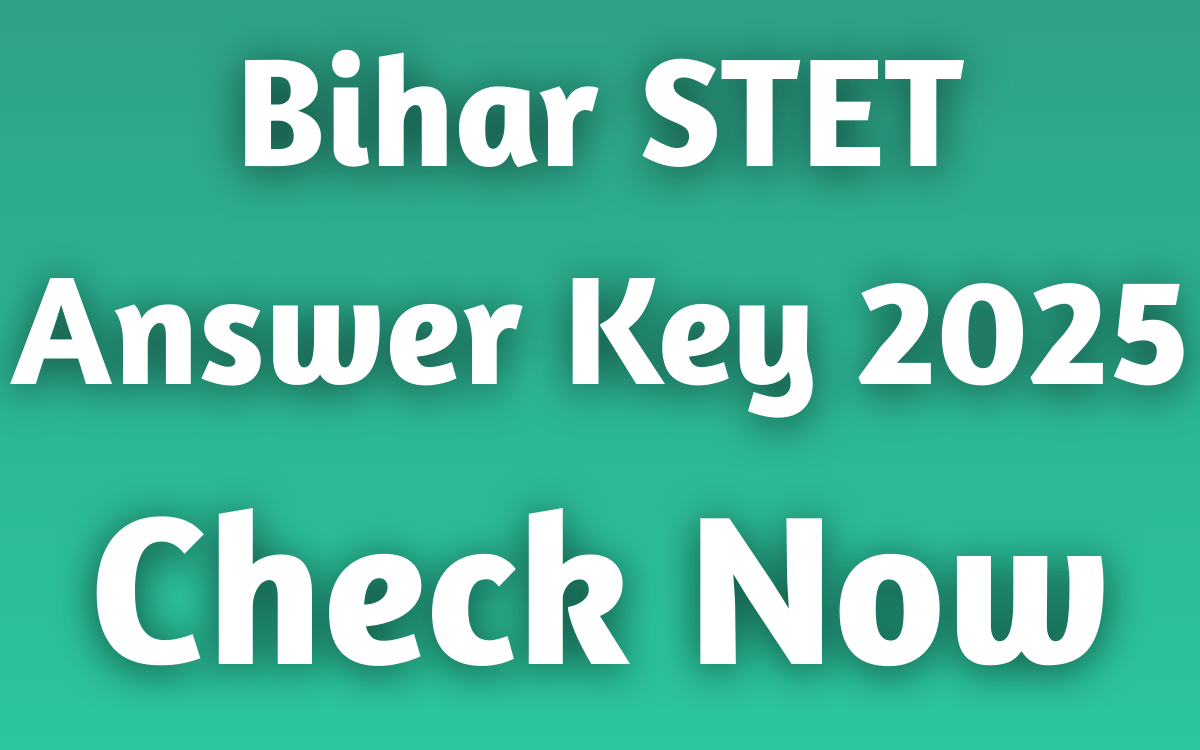 Bihar STET Answer Key 2025