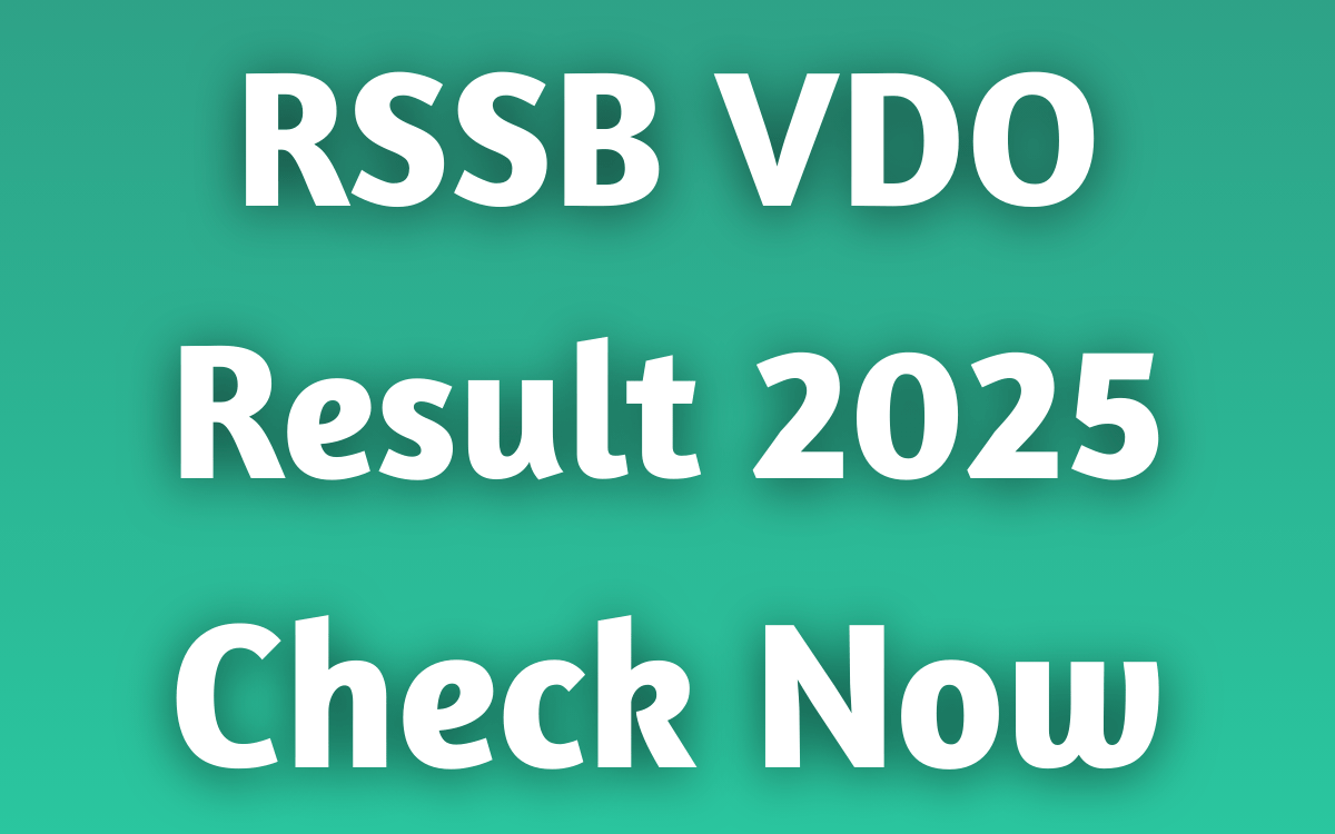 RSSB VDO Result 2025