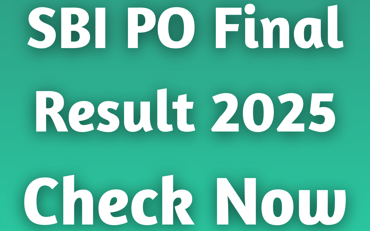 SBI PO Final Result 2025