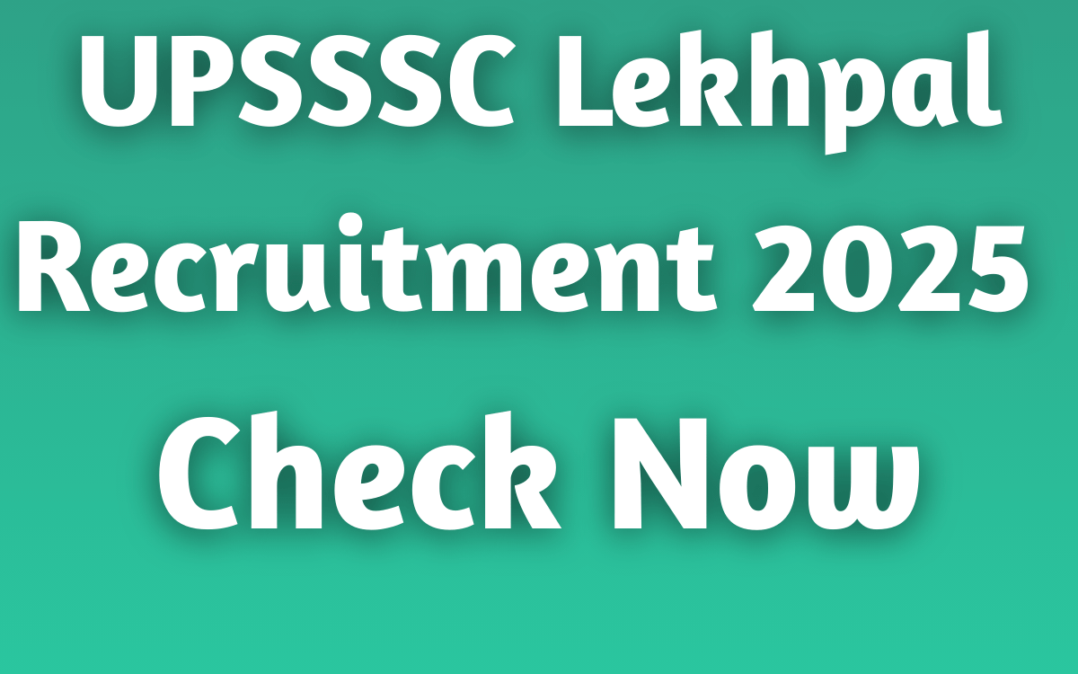 UPSSSC Lekhpal Recruitment 2025