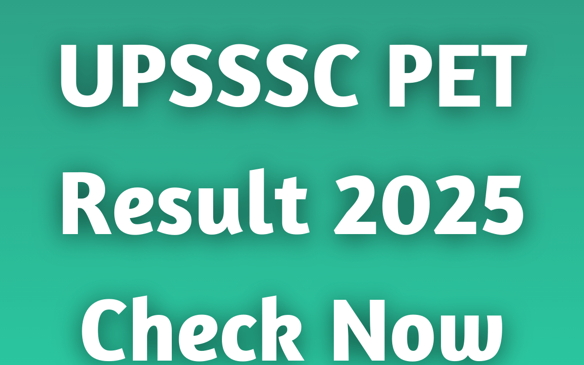UPSSSC PET Result 2025