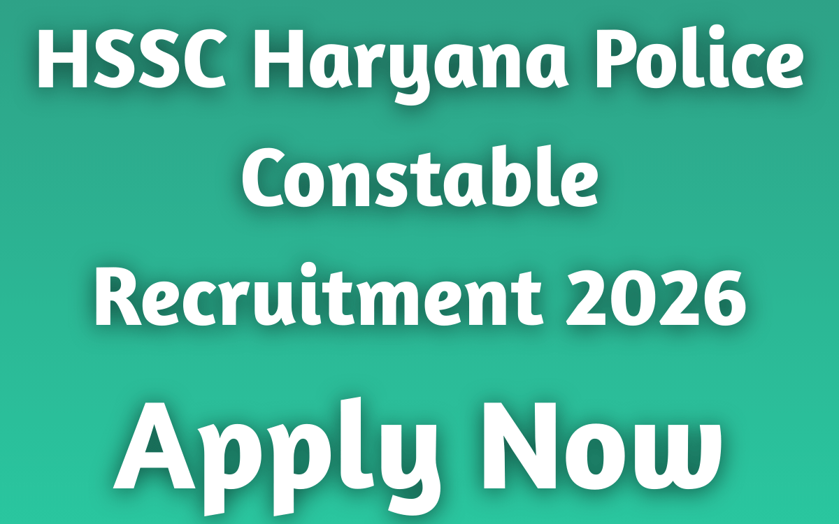 HSSC Haryana Police Constable Recruitment 2026