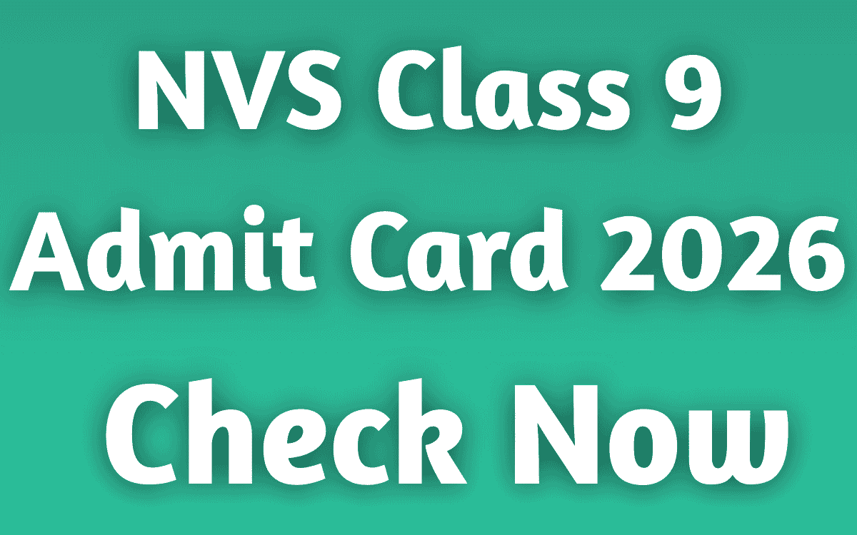 NVS Class 9 Admit Card 2026