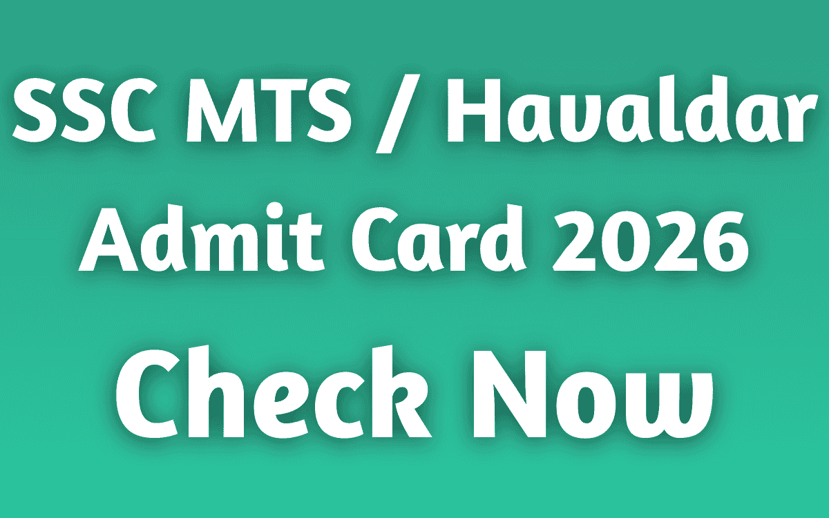 SSC MTS / Havaldar Admit Card 2026